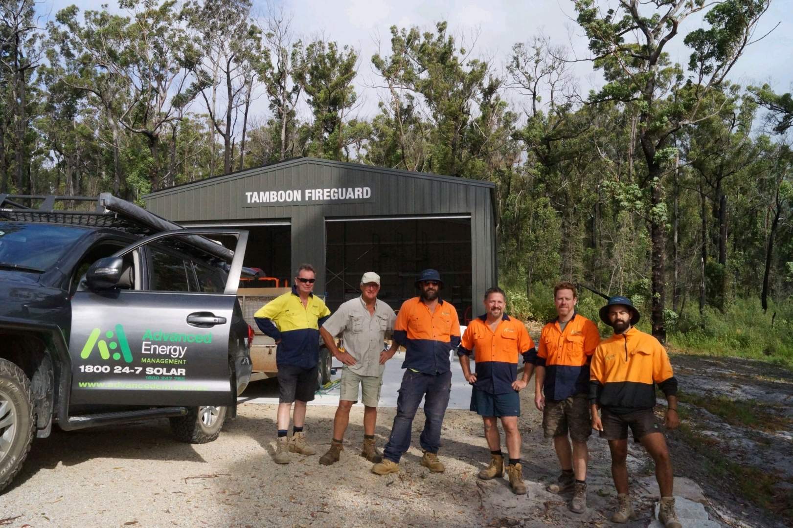 Installer Team Part of the Off-Grid Tamboon Fireshed Project