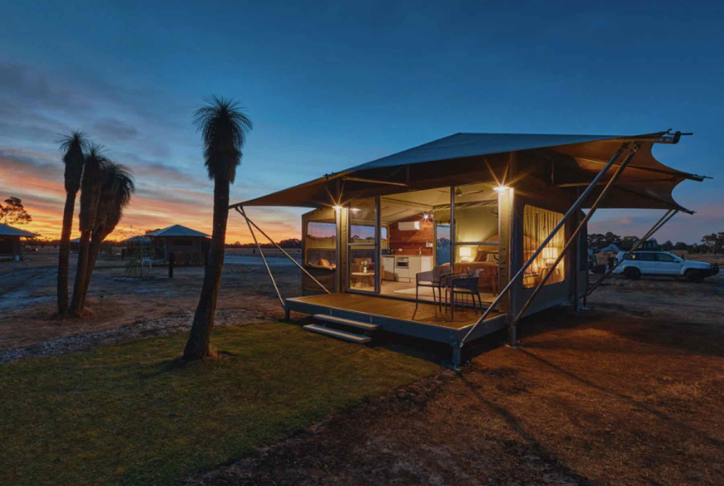 Glamping Accommodation at Off-Grid Tourist Retreat