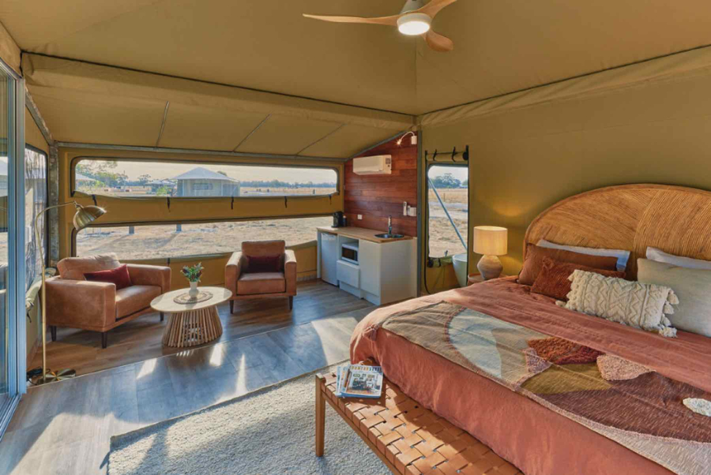 Sustainably Battery Powered Willow Wood Glamping Retreat